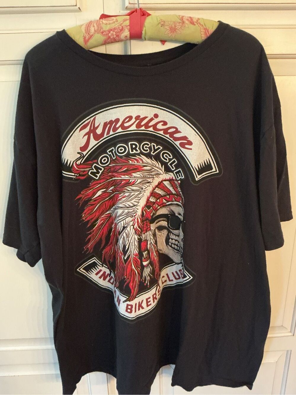 American Motorcycle Indian Bikers Club T-Shirt Sz XL Black